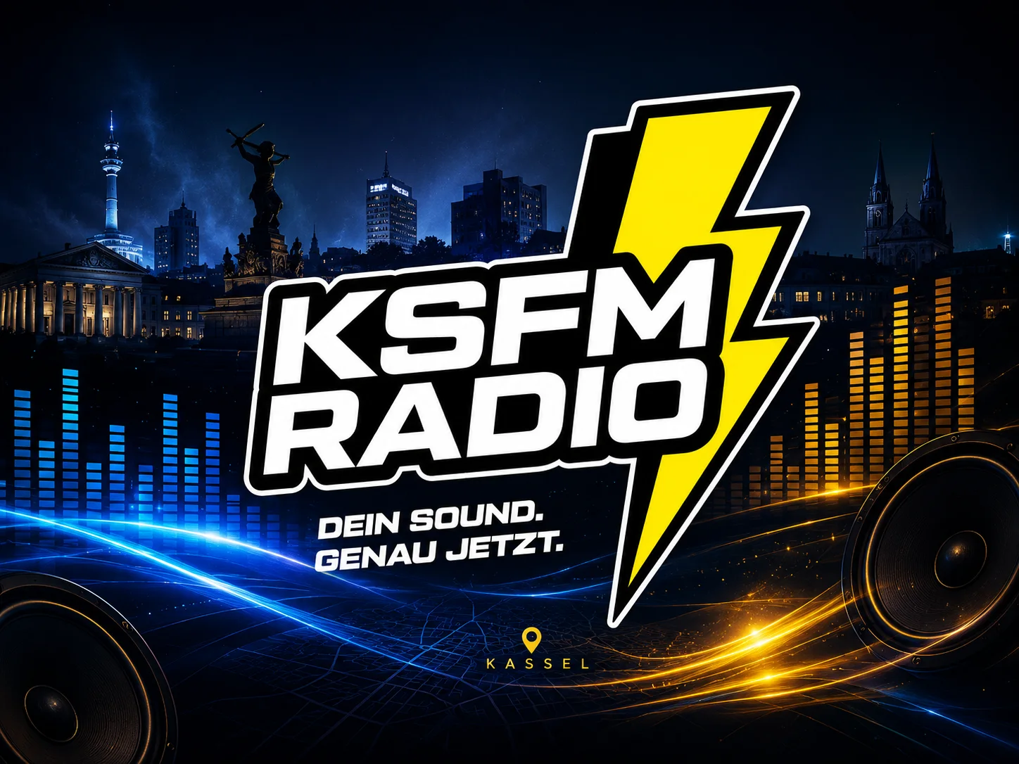 Daniel Kaiser vor der KSFM-Radio-Bühne